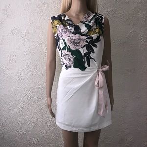 H&M white Floral Dress Size 2